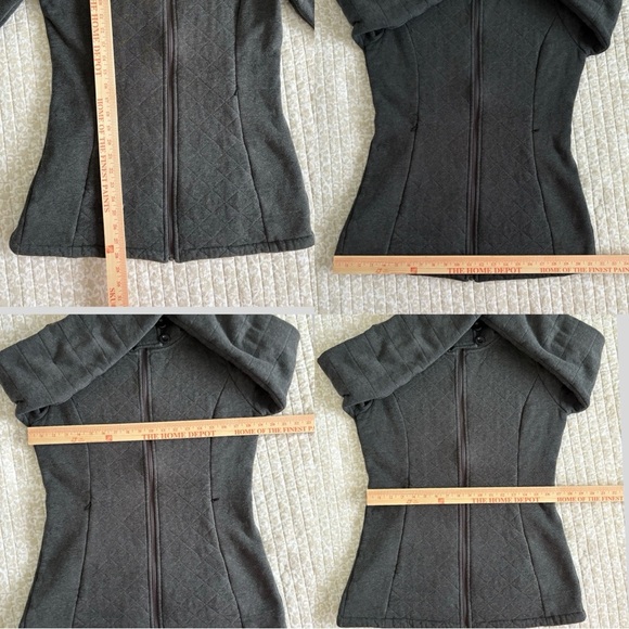 The ﻿Northface Quilted Oso Fleece Tunic Jacket Coat | Charcoal Gray | Size M - Picture 14 of 16